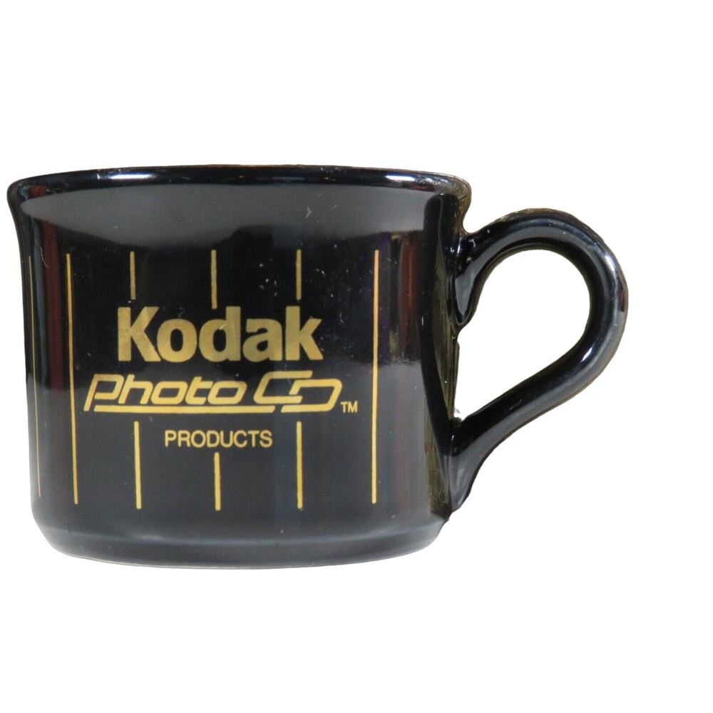 Kodak Photo Co. Paper Clip Holder Small Mug Cup Gold Black RARE Advertisement